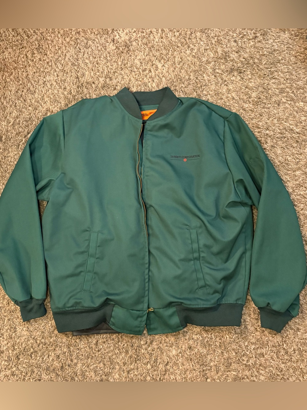 Vintage Cintas Target Corporation Green Bomber Work Jacket Made in USA